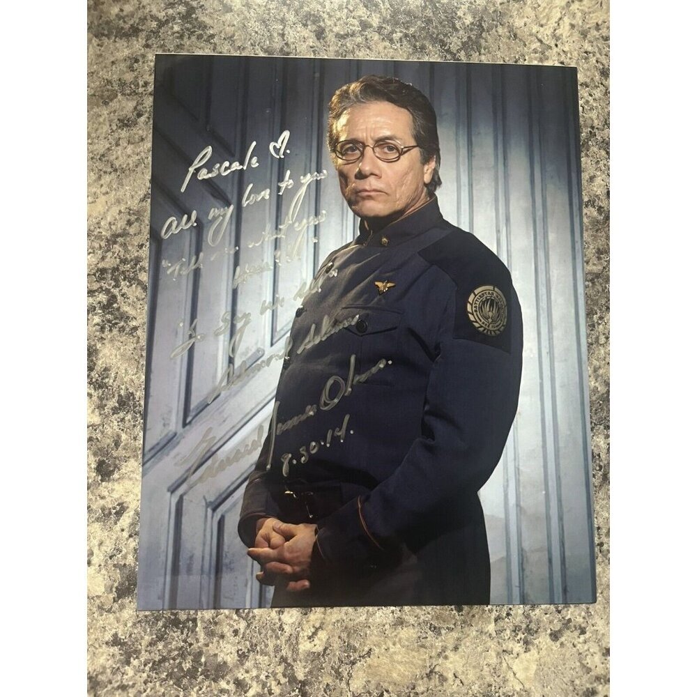 Edward James Olmos (Battlestar Galactica) 8x10 authentic signed photo